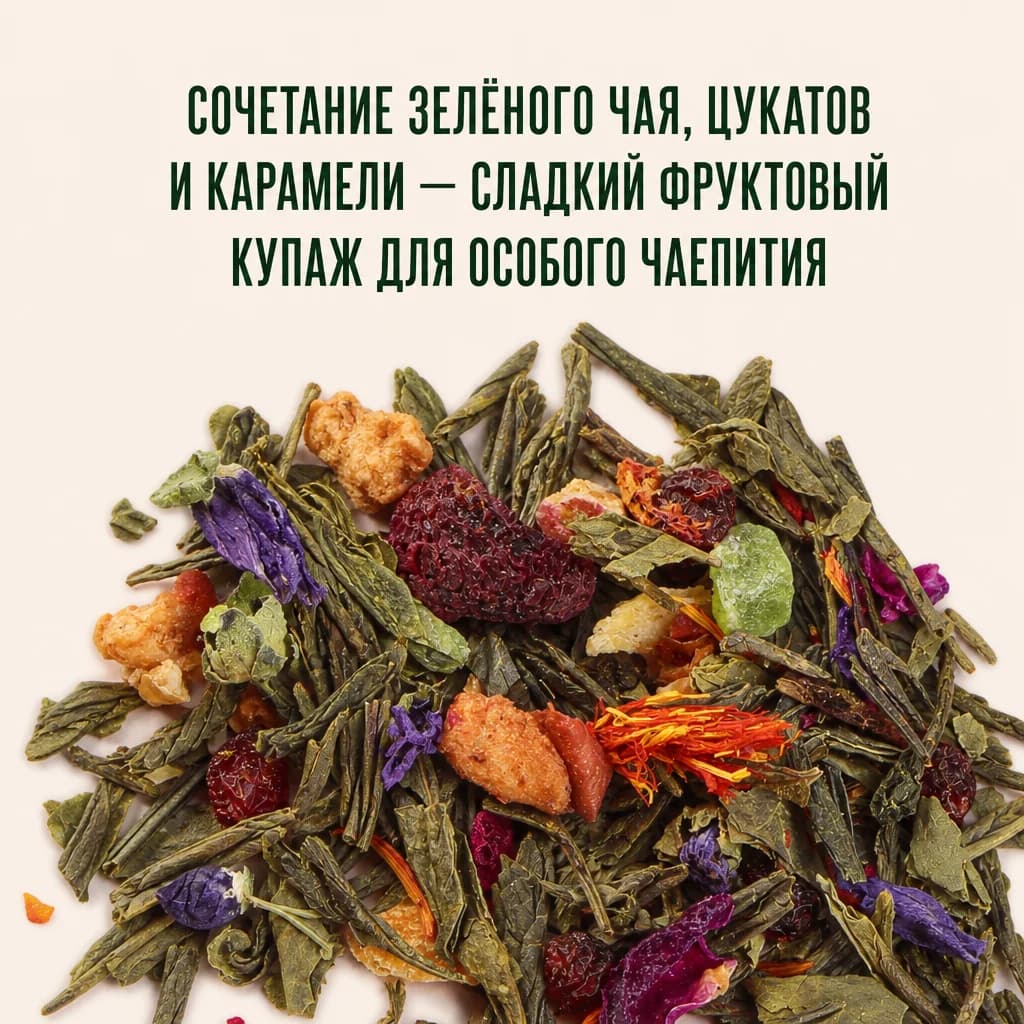 Зелёный чай фруктовая карамель