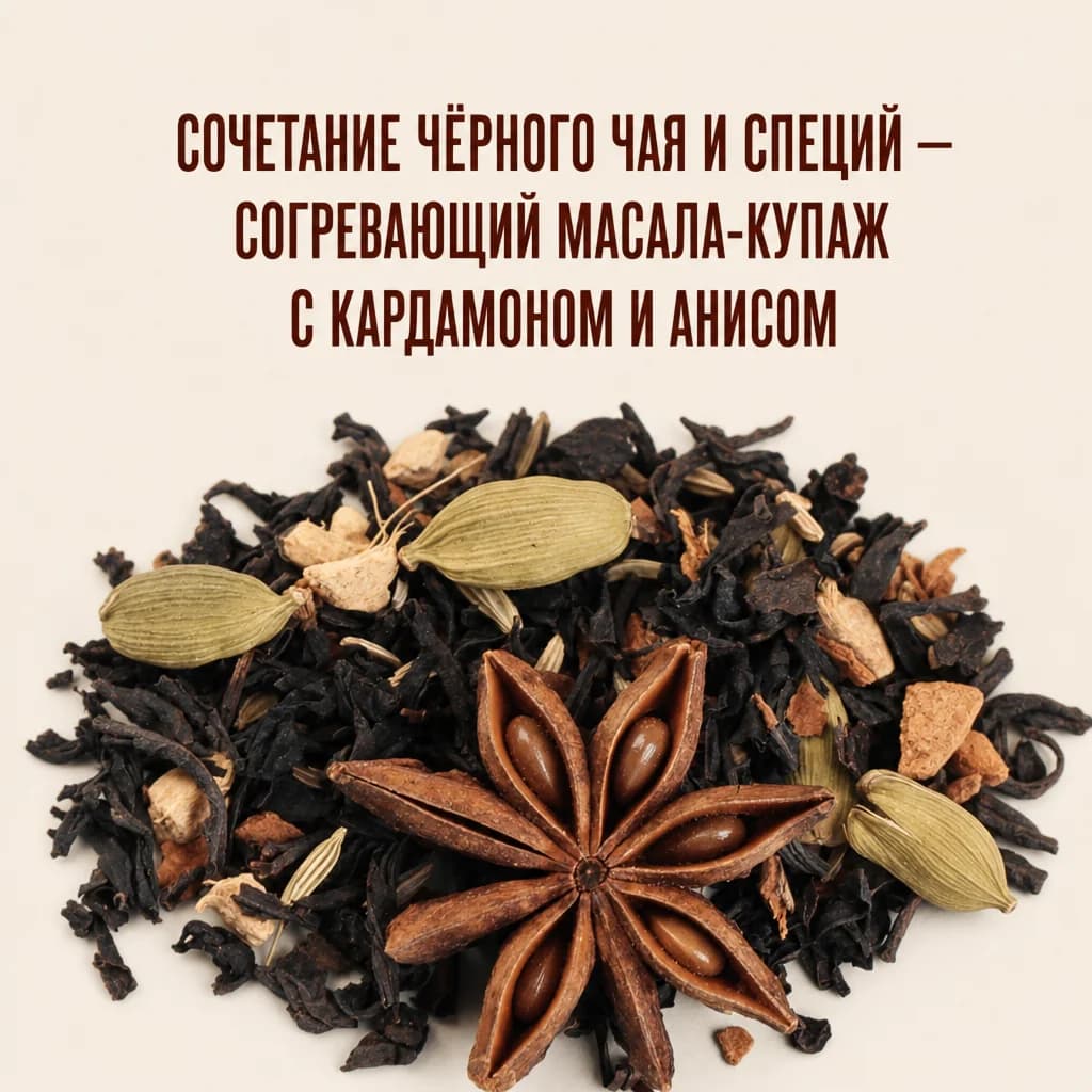 Чёрный чай масала со специями